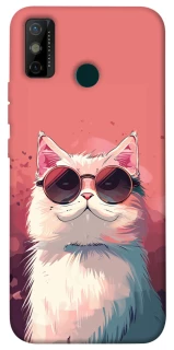 Чохол на TECNO Spark 6 Go Сat with glasses фото 1 з 1