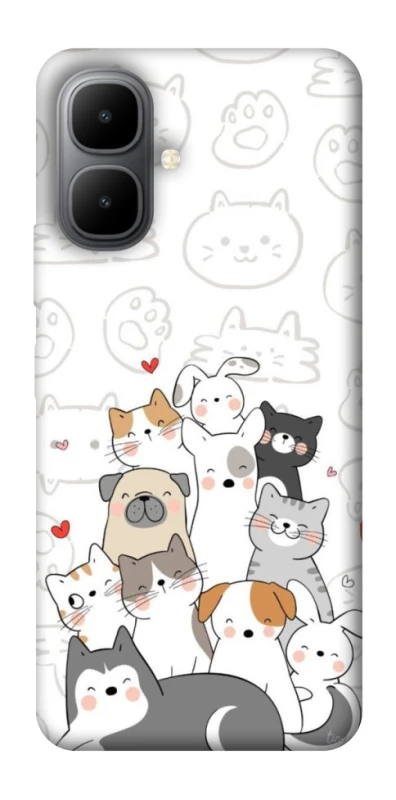 Чохол на Infinix Smart 10 Funny Pets фото 1 з 1