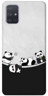 Чехол на Samsung Galaxy A71 Four pandas фото 1 из 1