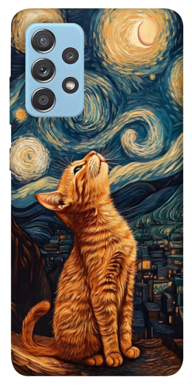 Чехол на Samsung Galaxy A52 4G / A52 5G van gogh cat фото 1 из 1