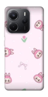 Чохол на Xiaomi Redmi Note 14 4G (Int. version) Labubu Flower фото 1 з 1