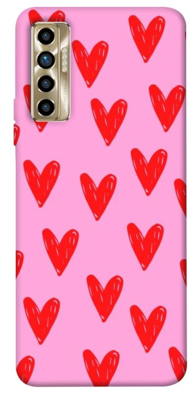 Чехол на TECNO Camon 17P Red hearts 2 фото 1 из 1