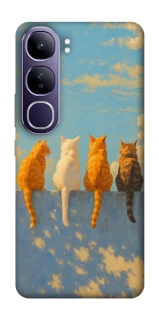 Чехол на Vivo Y300 cats on wall фото 1 Чехол на Vivo Y300 cats on wall фото 1 из 1
