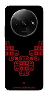 Чехол на Xiaomi Redmi A3 Черно-красная вышиванка фото 1 из 1