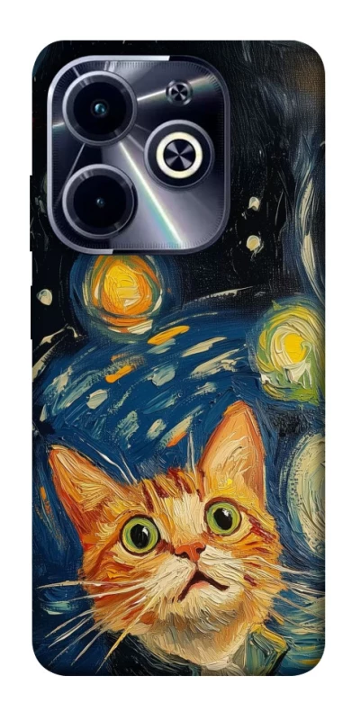 Чохол на Infinix Hot 40i paint cat фото 1 з 1