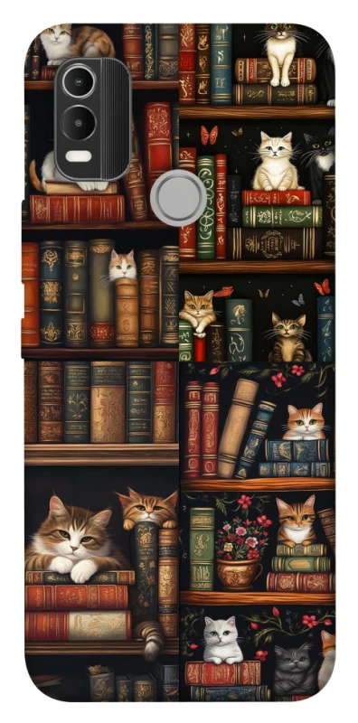 Чехол на Nokia C21 Plus Cats & Books фото 1 из 1