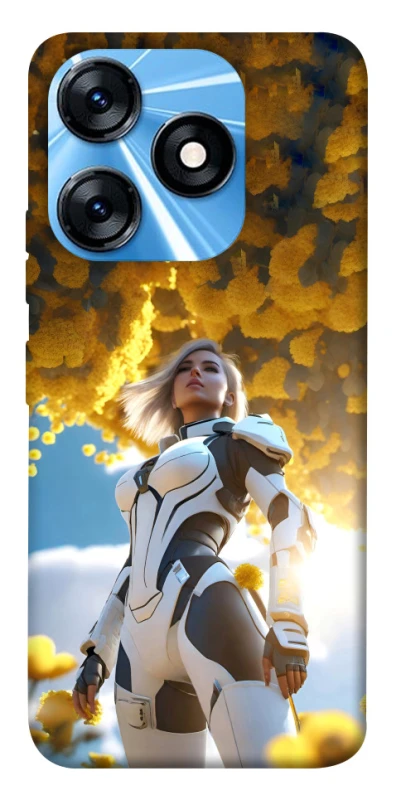 Чехол на TECNO Spark 10 Cyber space girl ver.3 фото 1 из 1