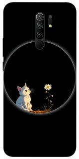Чохол на Xiaomi Redmi 9 Cat and flower фото 1 з 1