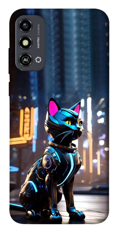 Чехол на ZTE Blade A53 Cyber cat фото 1 из 1