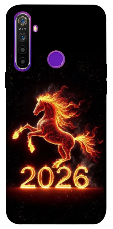 Чехол на Realme 5 Red Fire Horse ver.1 фото 1 из 1