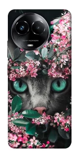 Чохол на Realme C67 4G Кіт в квітах фото 1 з 1