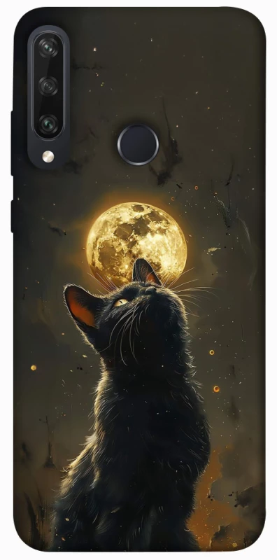 Чохол на Huawei Y6p Кіт під місяцем v2 фото 1 з 1