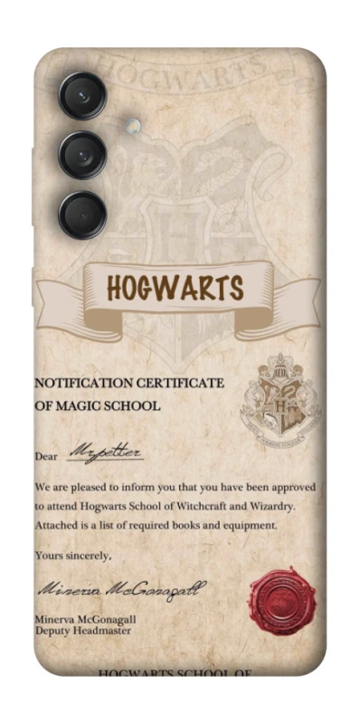 Чехол на Samsung Galaxy M55 The Hogwarts acceptance letter фото 1 из 1