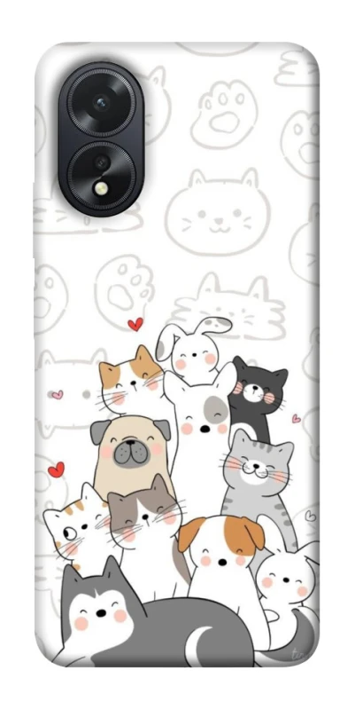 Чехол на Oppo A18 Funny Pets фото 1 из 1