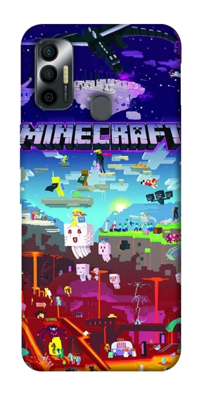 Чехол на TECNO Spark 7 Minecraft world фото 1 из 1