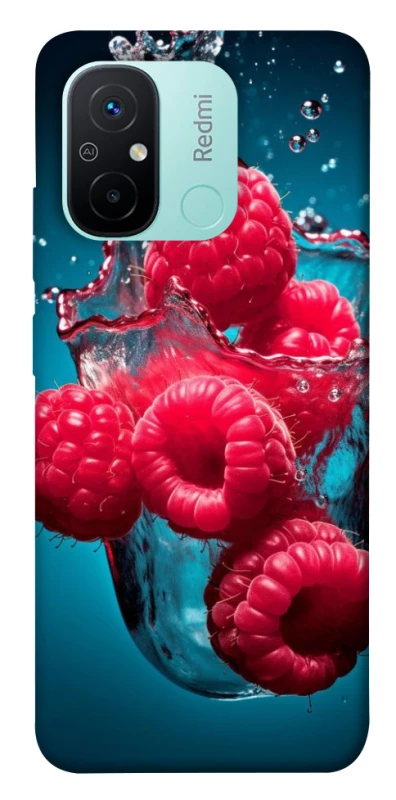 Чохол на Xiaomi Redmi 12C / Poco C55 Малинка у воді фото 1 з 1