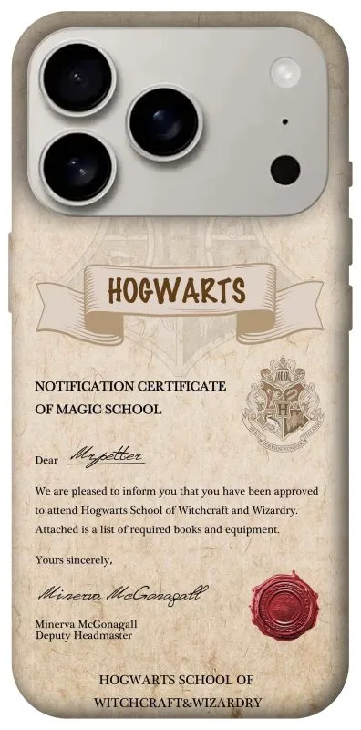 Чохол на Apple iPhone 18 Pro The Hogwarts acceptance letter фото 1 з 2