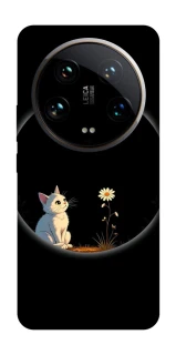 Чехол на Xiaomi 14 Ultra Cat and flower фото 1 из 1