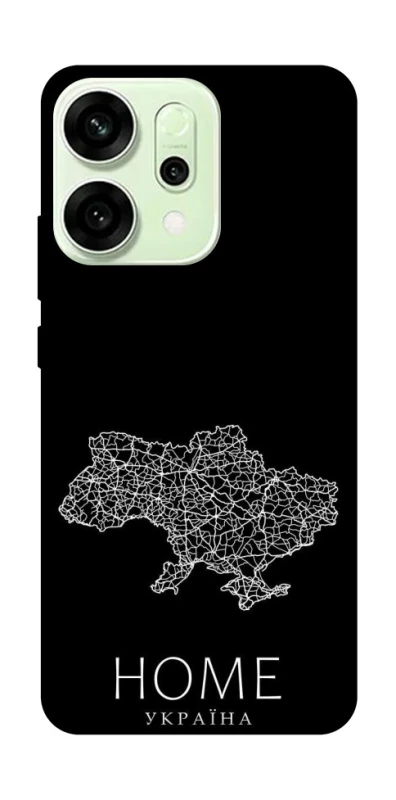 Чохол на Oppo Reno 14 Ukraine black map фото 1 з 1