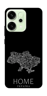 Чехол на Oppo Reno 14 Ukraine black map фото 1 из 1