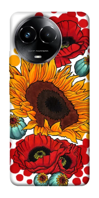 Чохол на Realme C67 4G Соняшники та маки фото 1 з 1