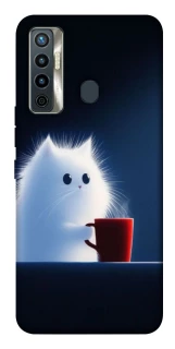 Чохол на TECNO Camon 17 Чохол кіт з кавою фото 1 з 1