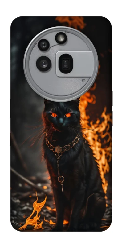 Чехол на Nothing Phone (3a) Pro Огненный кот фото 1 из 1