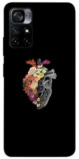 Чехол на Xiaomi Poco M4 Pro 5G Heart with flowers фото 1 из 1