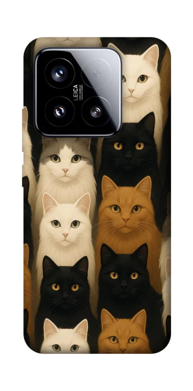Чехол на Xiaomi 15 Colorful Cat Collage фото 1 Чехол на Xiaomi 15 Colorful Cat Collage фото 1 из 1