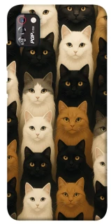 Чохол на TECNO POP 4 Pro Colorful Cat Collage фото 1 Чохол на TECNO POP 4 Pro Colorful Cat Collage фото 1 з 1