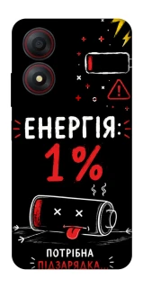 Чехол на ZTE Blade A34 4G Енергія: 1% фото 1 из 1