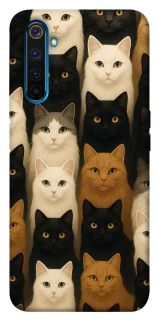 Чехол на Realme 6 Pro Colorful Cat Collage фото 1 из 1