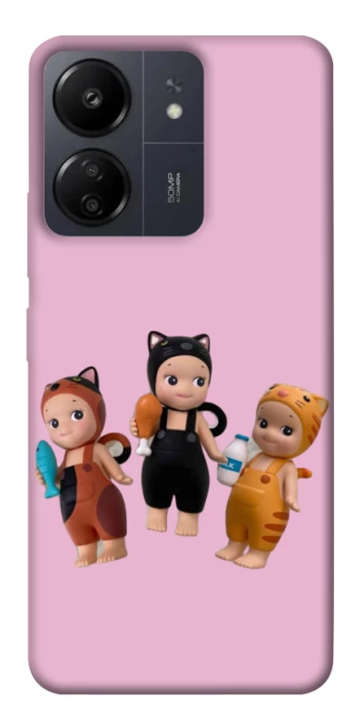 Чохол на Xiaomi Poco C65 Cat Cafe Trio фото 1 з 1