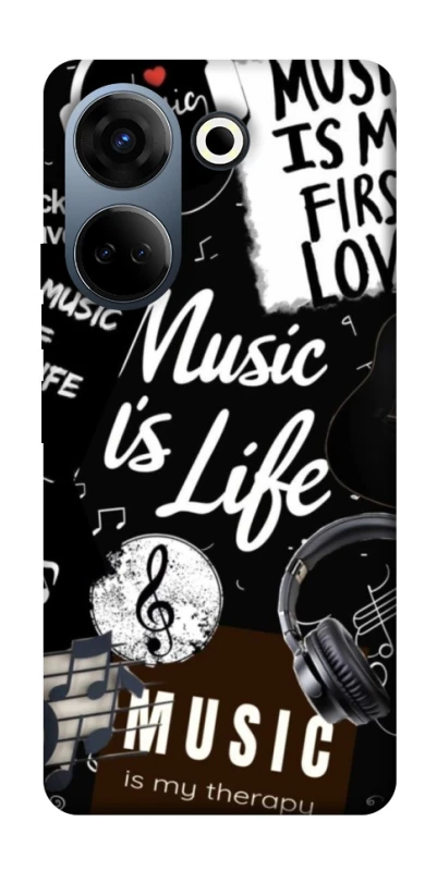 Чохол на TECNO Camon 20 Pro (CK7n) Music is Life фото 1 з 1