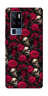 Чехол на Vivo X50 Pro+ Черепа и розы фото 1 из 1