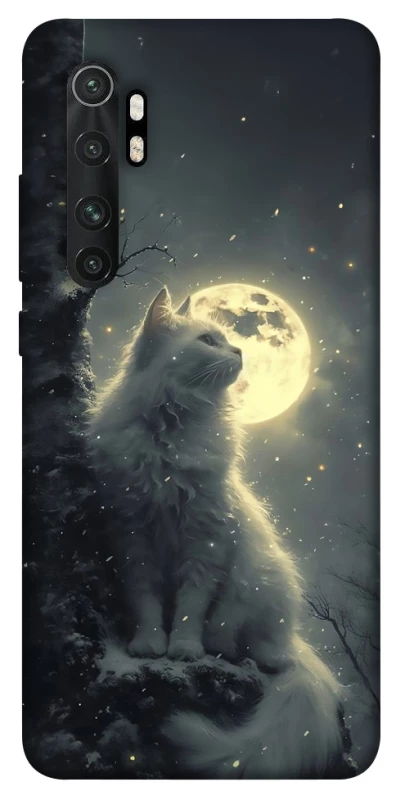 Чохол на Xiaomi Mi Note 10 Lite Кіт під місяцем фото 1 з 1