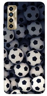 Чехол на TECNO Camon 17P Футбольные мячи фото 1 из 1