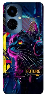 Чехол на TECNO Camon 19 Cyber Cat v2 фото 1 из 1