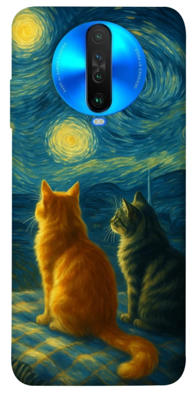 Чохол на Xiaomi Poco X2 Cats under the stars фото 1 з 1