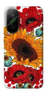 Чохол на Xiaomi Poco F7 Соняшники та маки фото 1 з 1