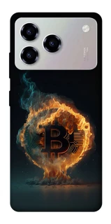 Чохол на ZTE Blade A76 Fire Bitcoin фото 1 з 1