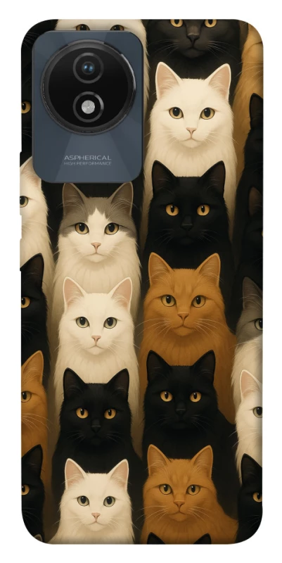 Чохол на Vivo Y02 Colorful Cat Collage фото 1 з 1