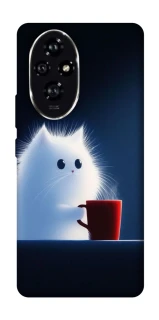 Чехол на Honor 200 Чехол кот с кофе фото 1 из 1