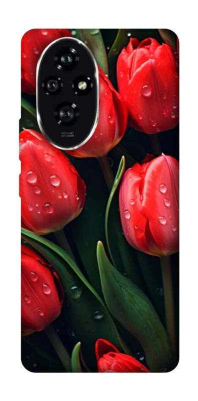 Чехол на Honor 200 Красные тюльпаны фото 1 из 1