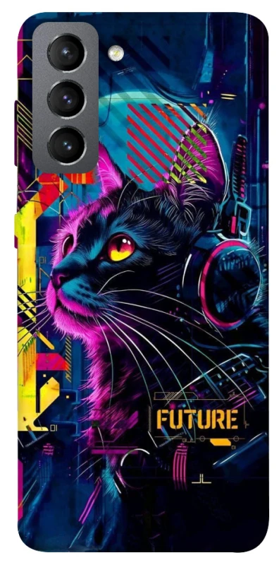 Чехол на Samsung Galaxy S21 FE Cyber Cat v2 фото 1 из 1