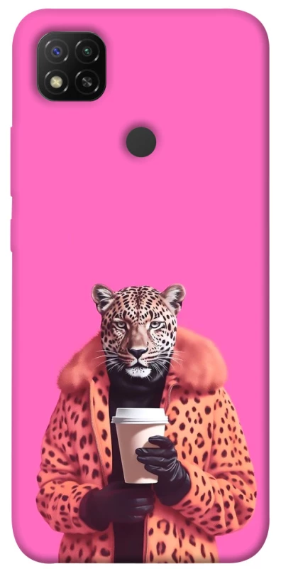 Чохол на Xiaomi Redmi 9C Леопард з кавою фото 1 з 1