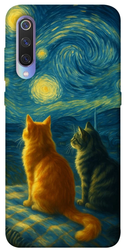 Чохол на Xiaomi Mi 9 Cats under the stars фото 1 з 1