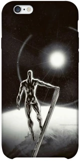 Чехол на Apple iPhone 6/6s plus (5.5") Серебряный сёрфер фото 1 из 1