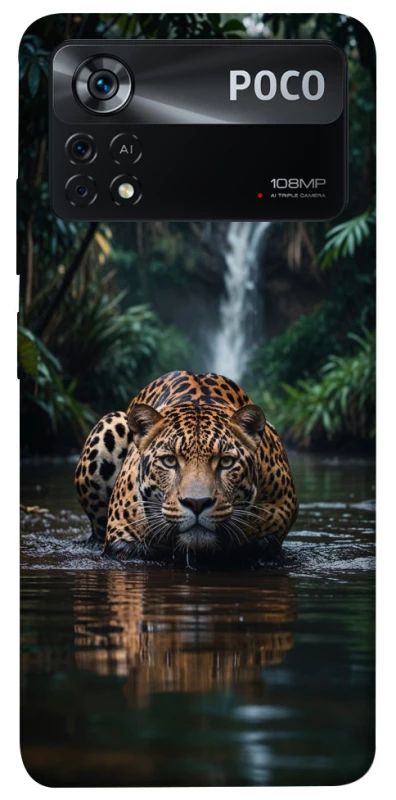 Чохол на Xiaomi Poco X4 Pro 5G Leopard in water фото 1 з 1