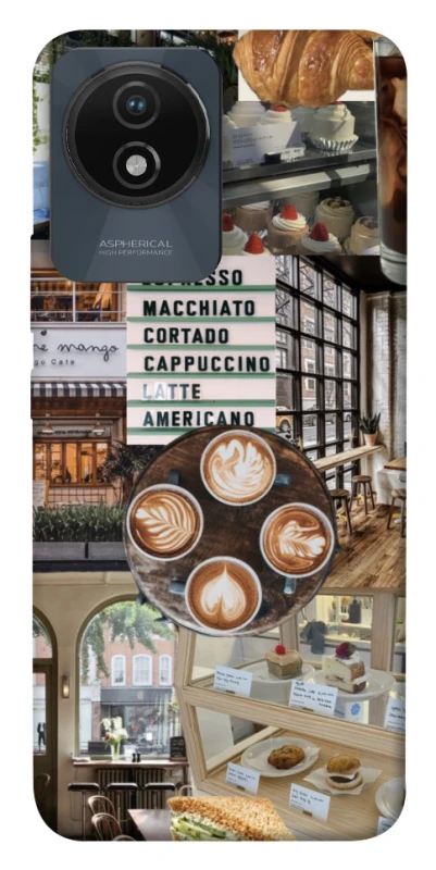Чохол на Vivo Y02 Coffee collage ver.5 фото 1 з 1